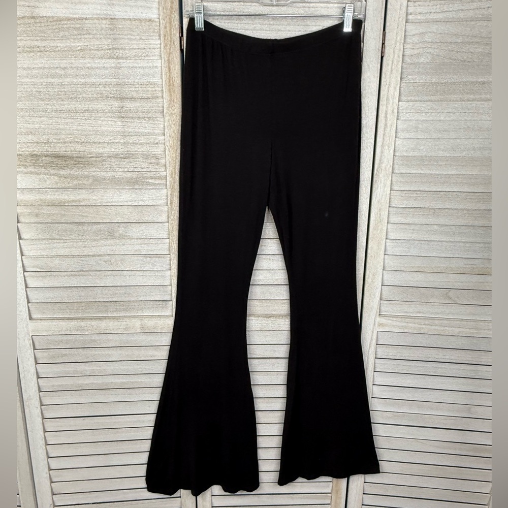 FASHION NOVA Flare Leg Pull On Leggings Black-Small